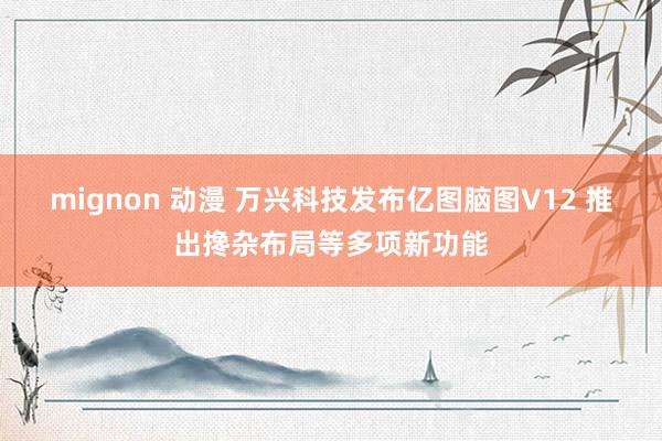 mignon 动漫 万兴科技发布亿图脑图V12 推出搀杂布局等多项新功能